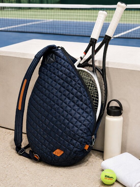 MZ Wallace Metro Diamond Quilted Racquet Sling Holds 2 Tennis Racquets Like New main image 6